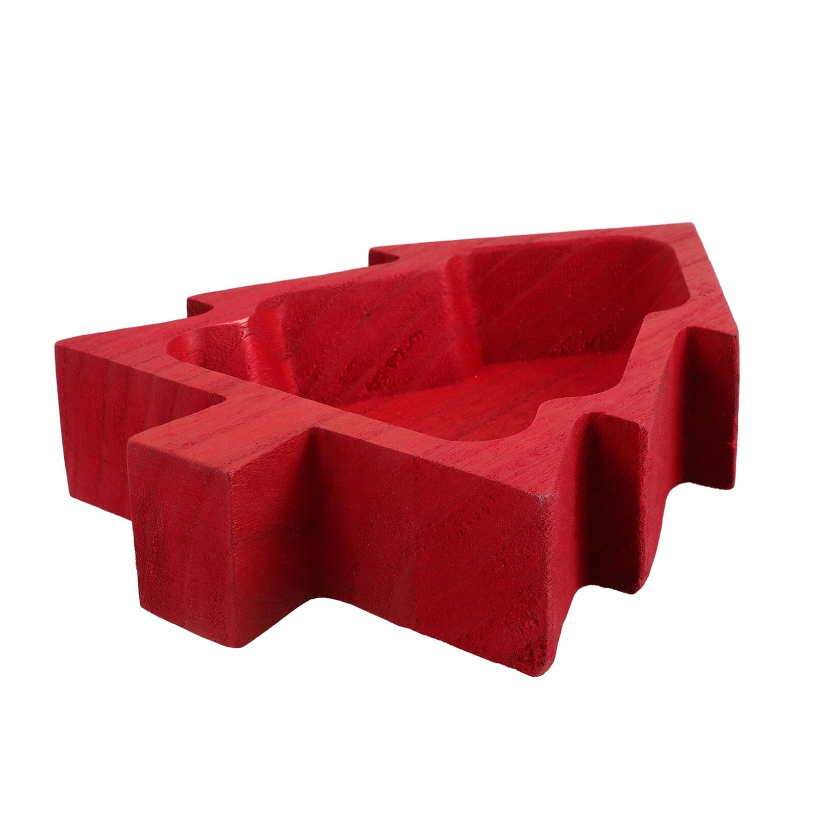 CHILDWEET Bandeja de Madera Forma de Árbol de Navidad para Servir Aperitivos y Postres Plato Seccional Reutilizable para Frutas y Snacks Fiestas y Reuniones Familiares