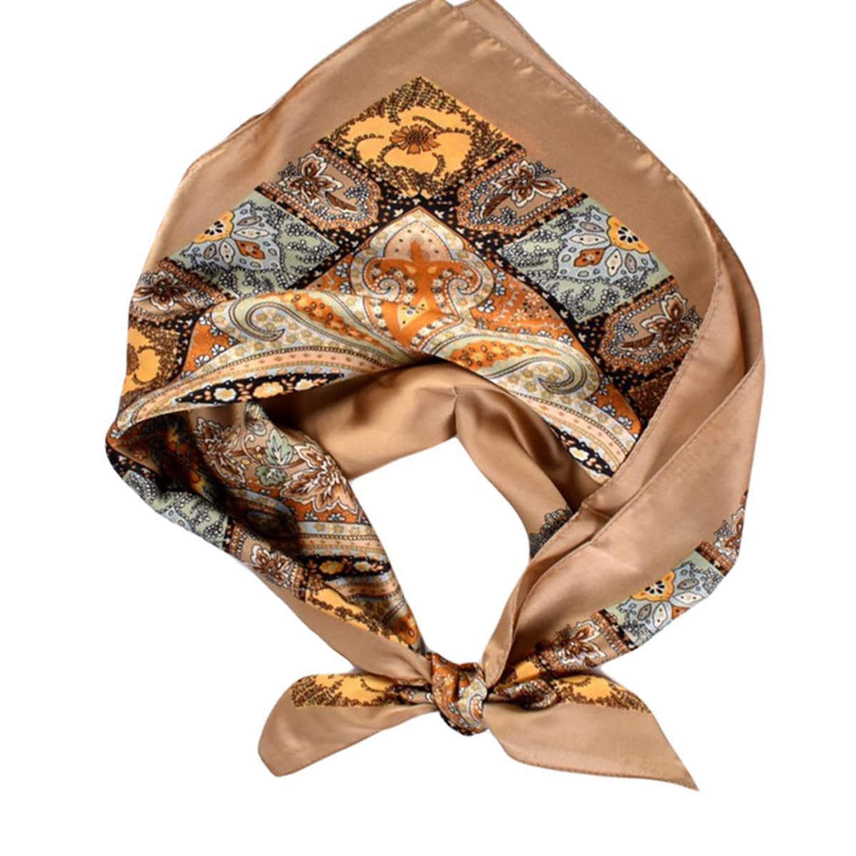 FAIRYGATESatin Head Scarf Silky Like Square Paisley Print Hair Small Scarfs for Women Sale Neckerchief Bandanas
