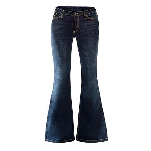 EVEDESIGN 70s Bell Bottom Pants for Men,Mens Bell Bottom Jeans Disco Flared Pants,Relaxed Fit Jeans for Men (Bule)