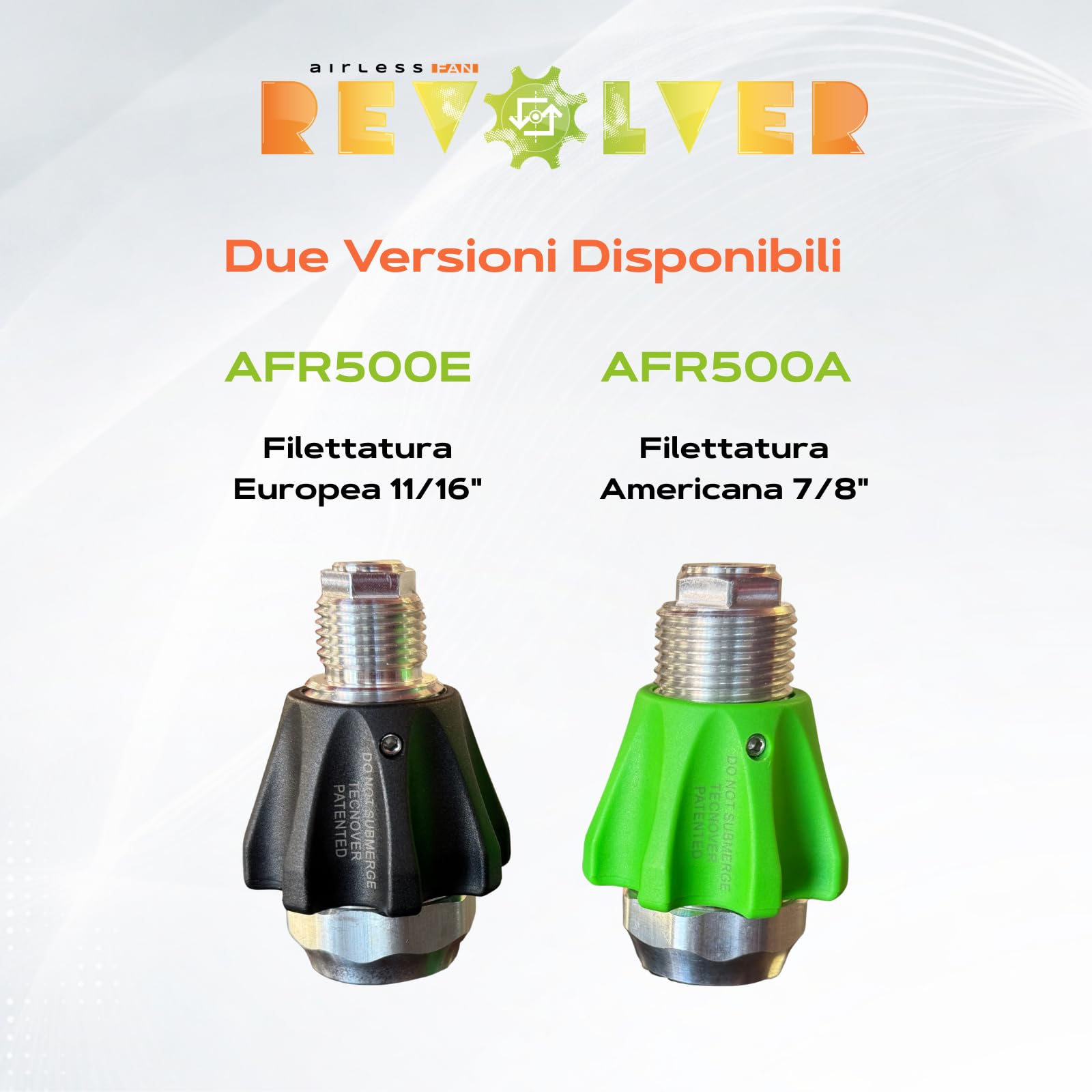 Airless Fan Revolver AFR500A per Pistola Vernice a Spruzzo con Rotazione Ventaglio 90°, Filettatura USA 7/8"