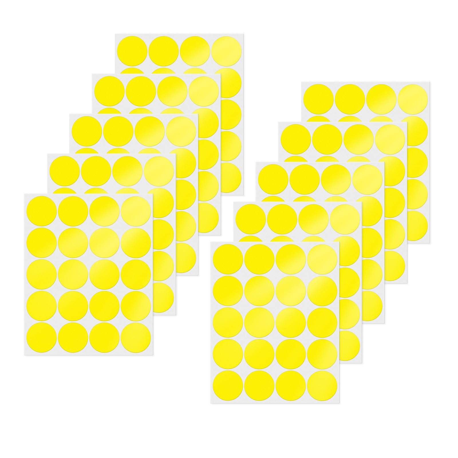 Snapklik.com : Yellow Dot Stickers 2 Inches Vinyl Self-Adhesive ...