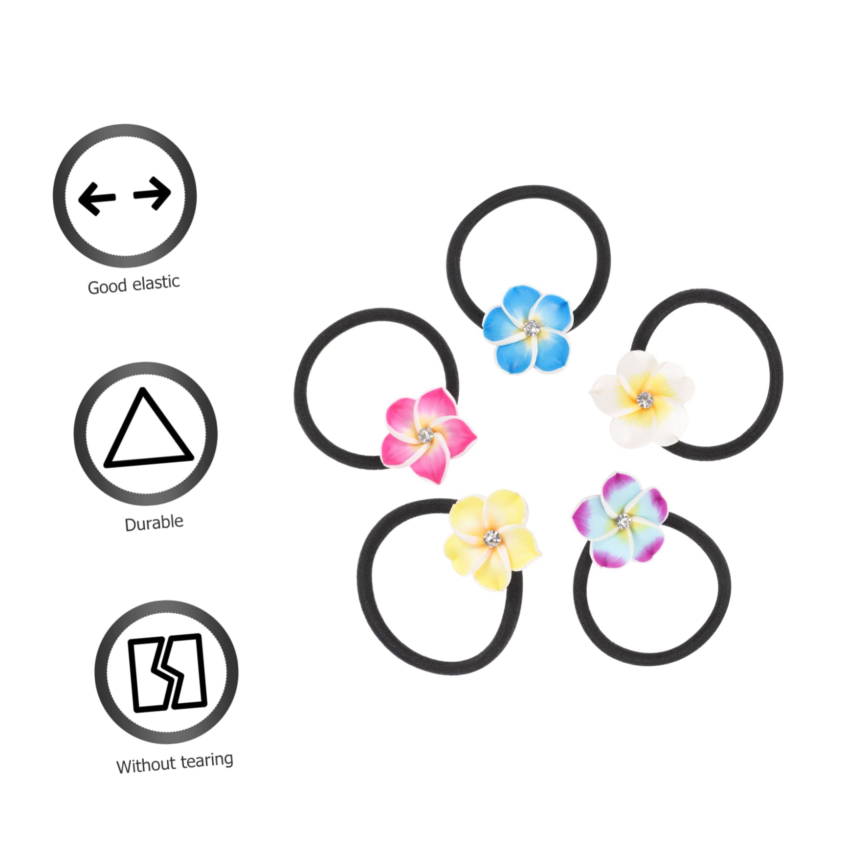 FOMIYES 3 Juegos De Bandas Elásticas Para El Cabello Para Mujeres Y Niñas Lazos De Flores A La Moda Cuerda Elástica Para De Caballo 10 Unidades X 3