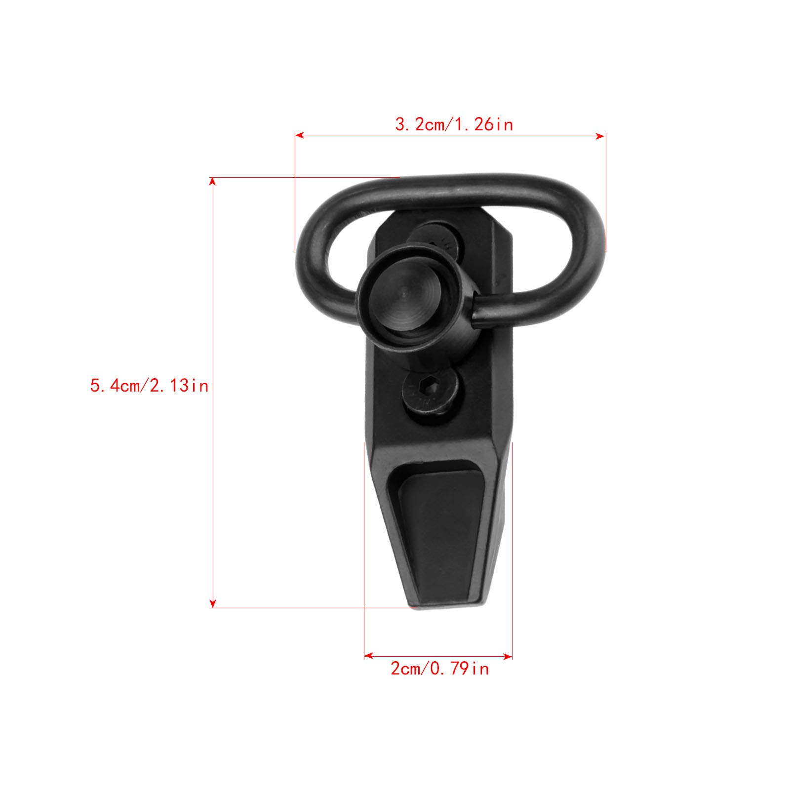 Adattatore universale tattico KeyMod Direct Push Button a sgancio rapido, girevole, rotazione a 360 gradi