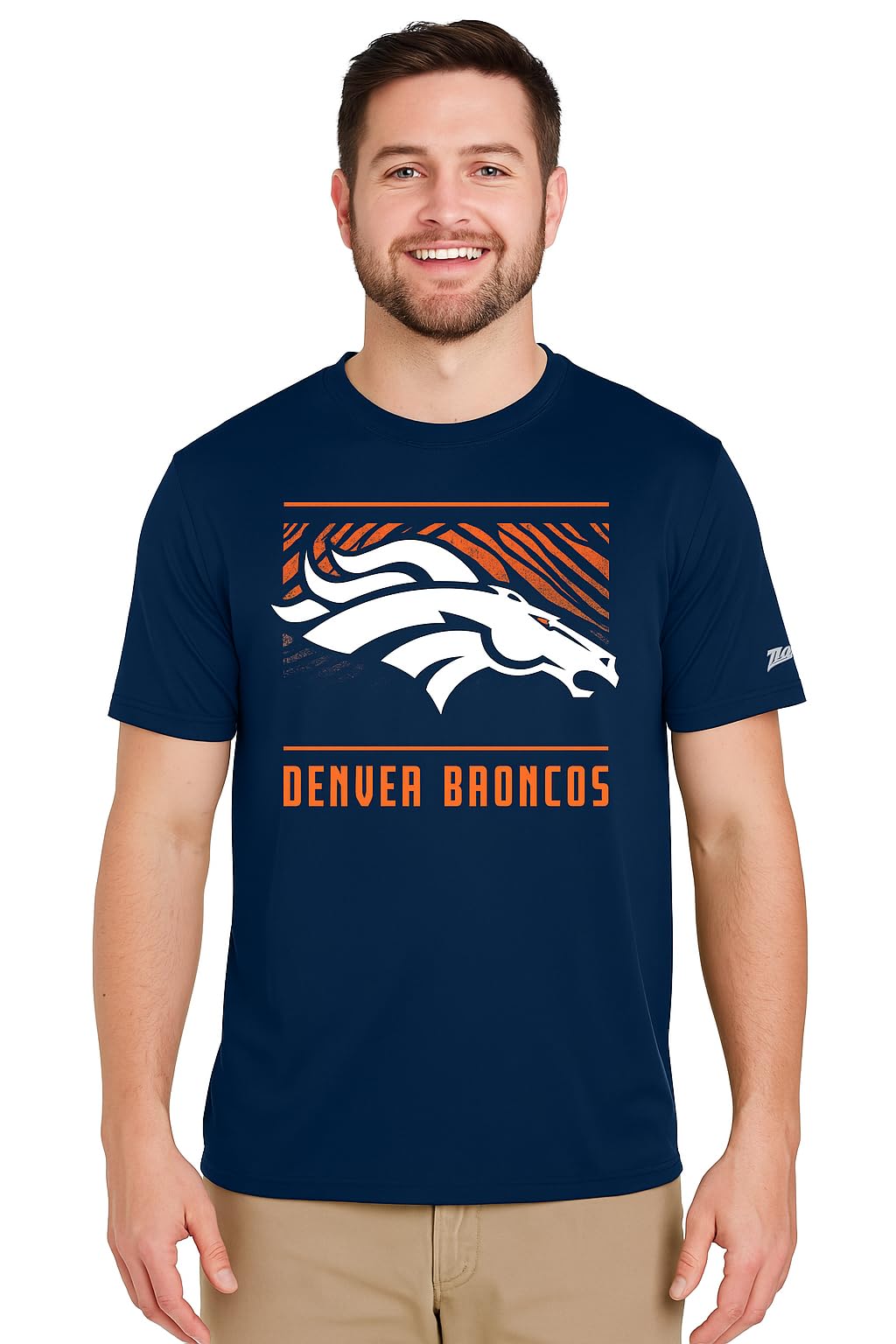 NFL Men's Tunnel Team Logo Graphic T-Shirt with Zebra Print