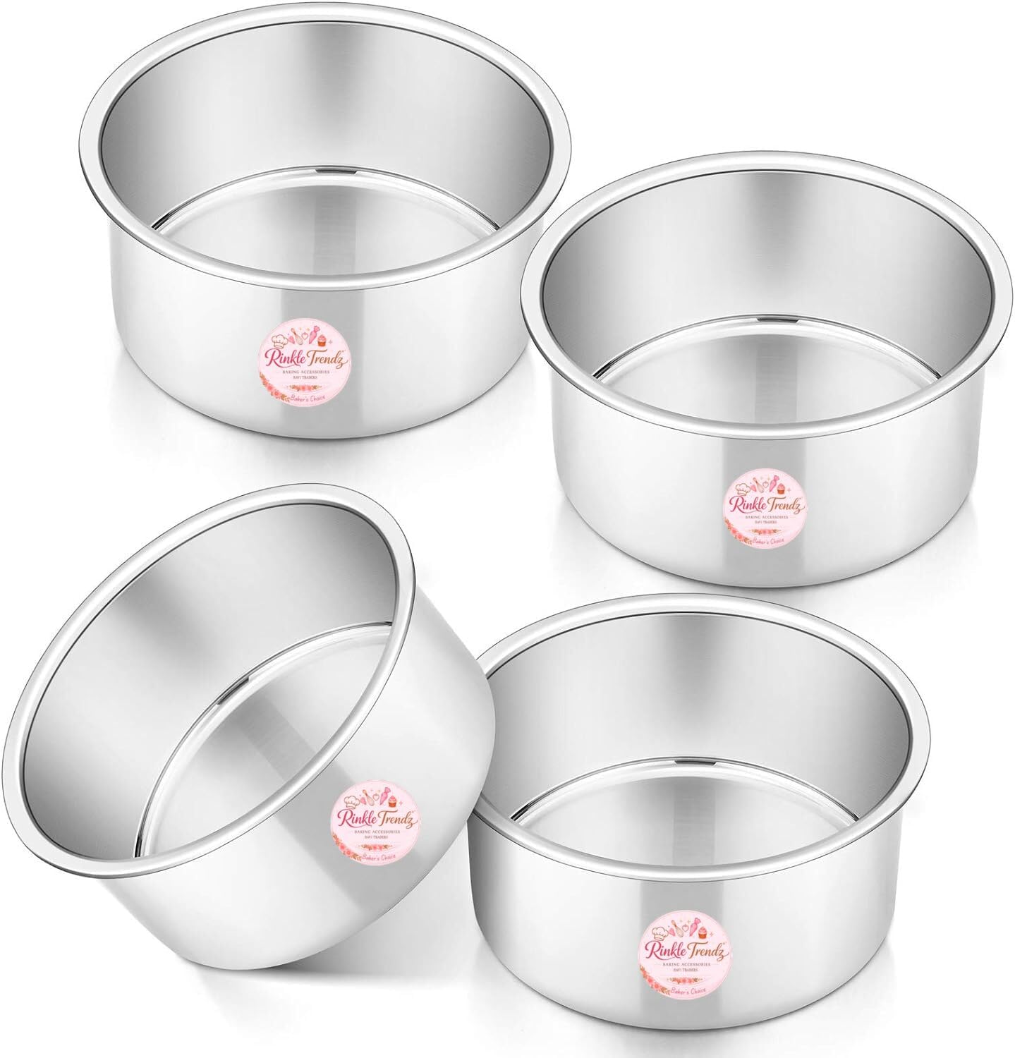 Aluminium Round Burger-Bun Pan Mould Tin Cake Mousse 4 X 2 Inches - Set of 4 Pieces-image-28