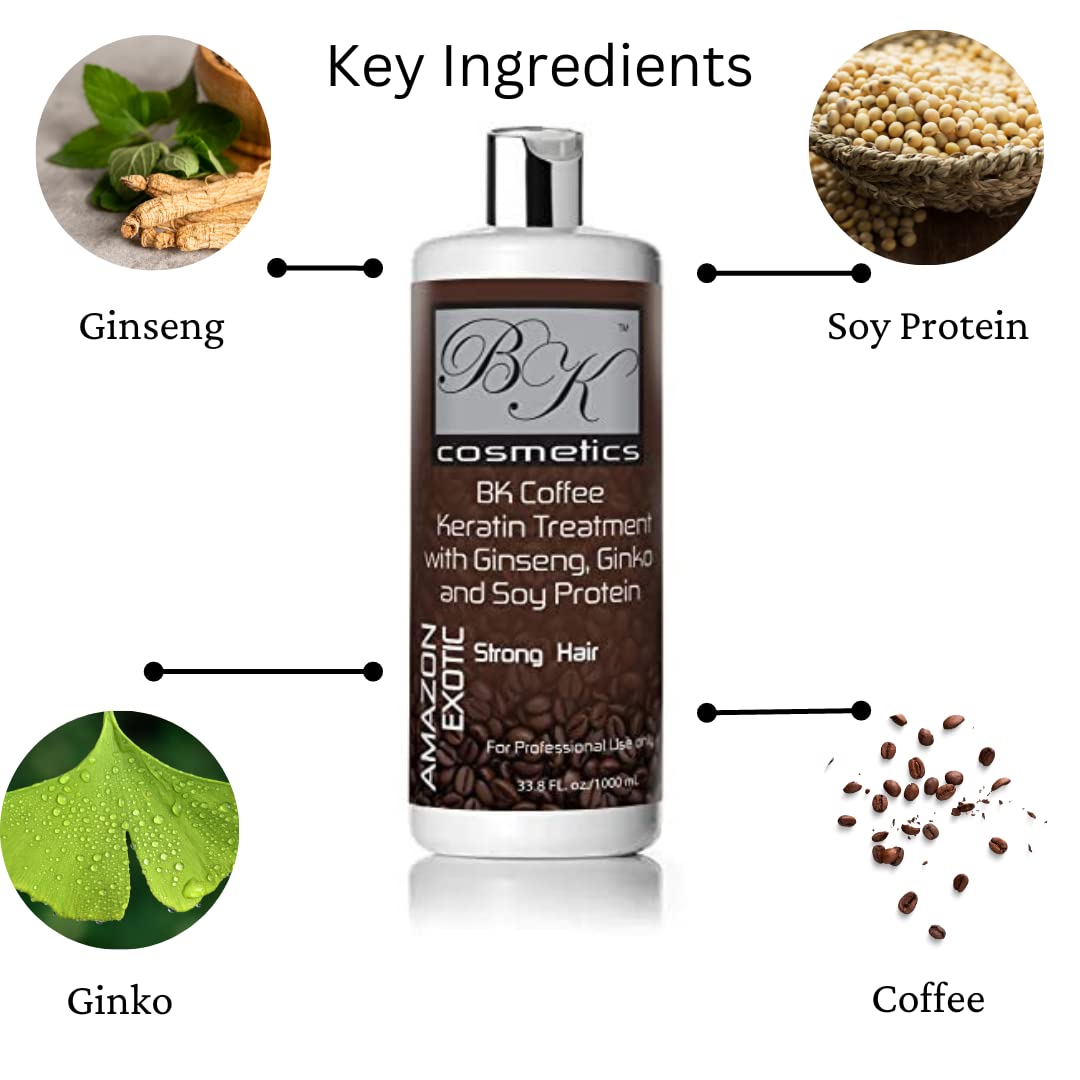 Keratin BK Cosmetics Amazon Classic Blowout (Coffee/ 33.8 Oz) - Hair Treatment Straightening