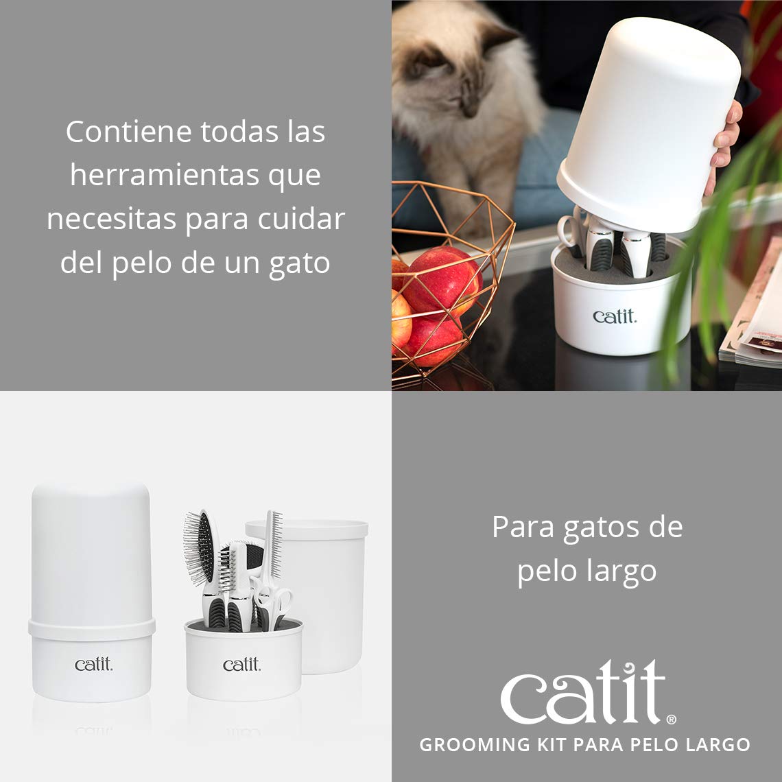 Catit Kit Grooming para Gato Pelo Largo