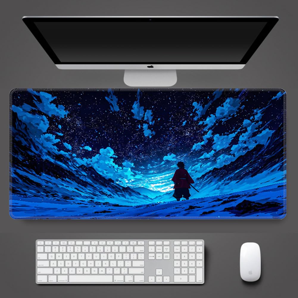 MEZHEN Bureauonderlegger, anime, gaming muismatten, XXL, muismat, bureaumat, antislip, pc-muismat, grote muismat, gamingbureau, accessoires, mat, kantoor, decoratie