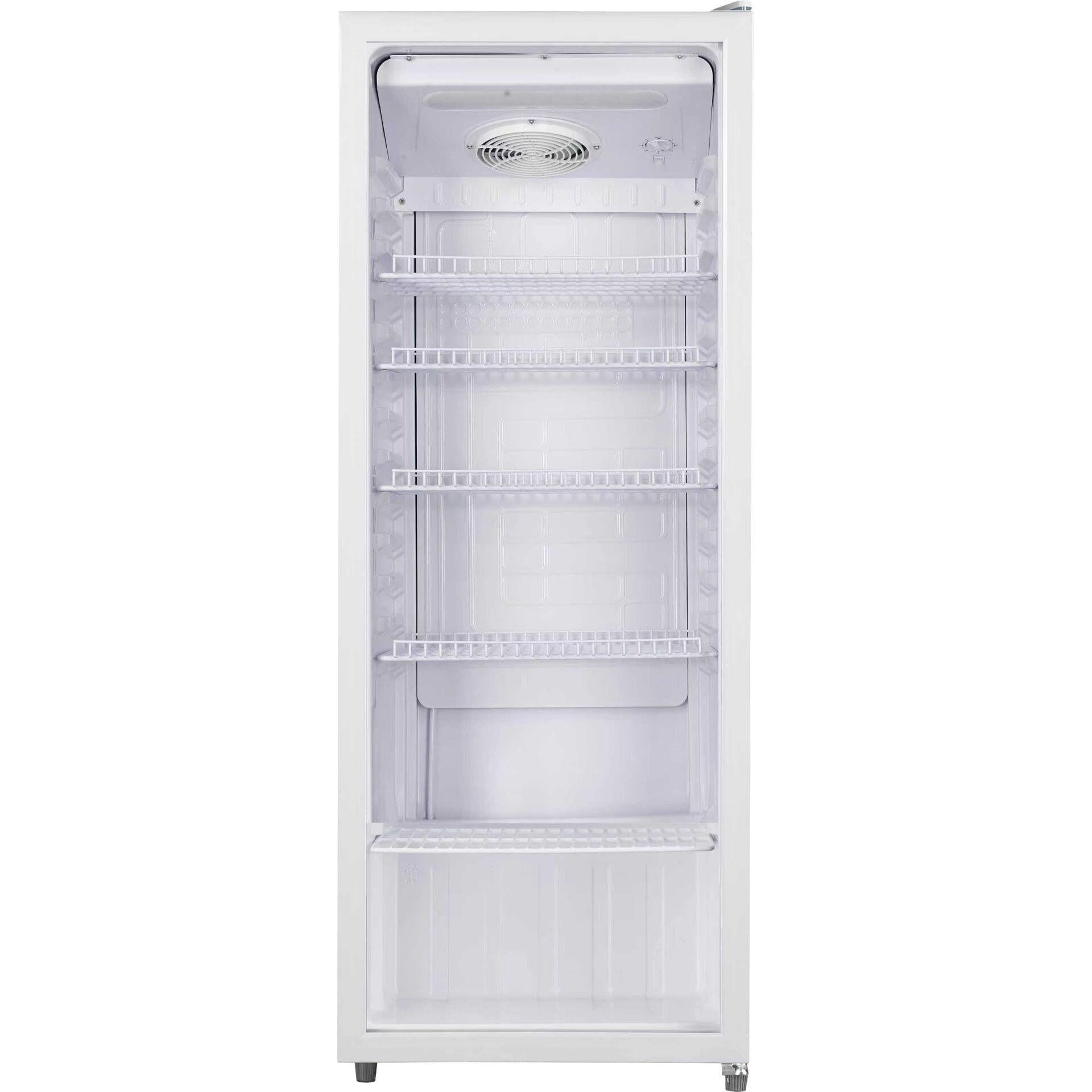 Frigorifero Bomann® con porta in vetro, Classe energetica C, 143 cm, Frigorifero per bevande 2-12 °C, MultiAirflow, 5 ripiani in filo metallico, Cerniera della porta reversibile, 236 l,