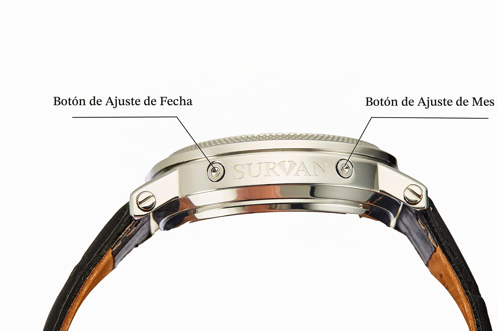 Reloj mecánico automático de Esqueleto con Espejo de Cristal de Zafiro para Hombres con Caja de Acero Inoxidable chapada en Oro de 18 Quilates con Correa de Cuero Genuino