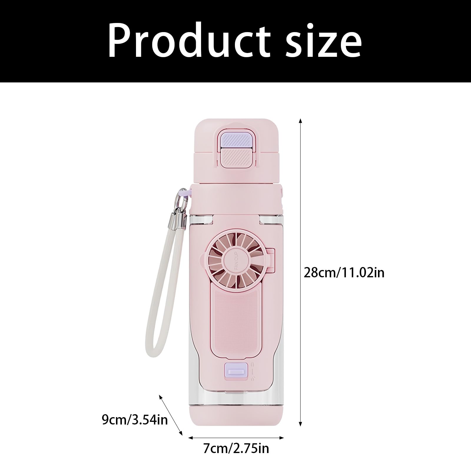 Bruchsichere Trinkflasche mit zwei Trinkmodi mit individuellem Ventilator, isolierte Sportflaschen für Workouts und Sport