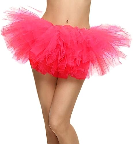 Simplicity - Falda tipo tutú clásica de 5 capas para mujer