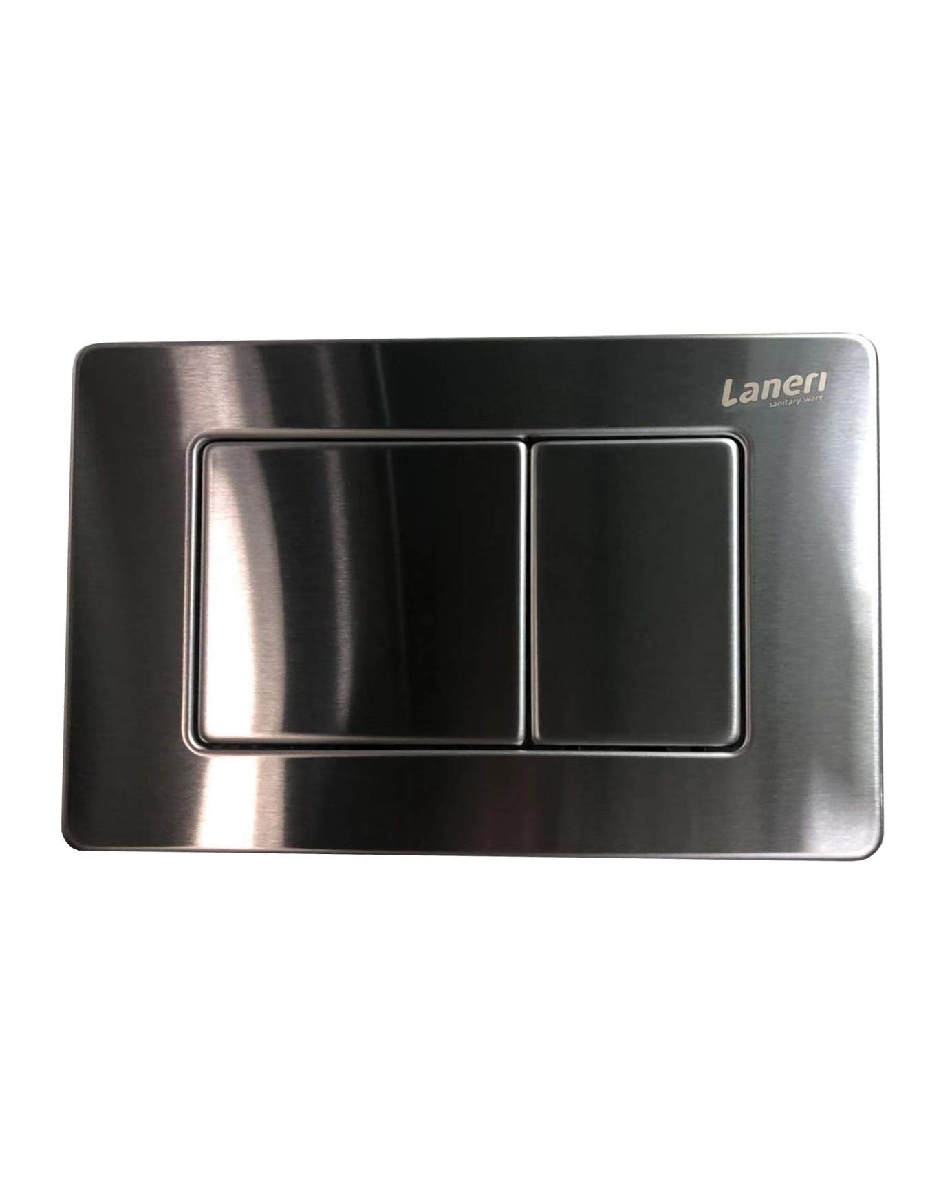 Laneri Tecno-struttura telaio e Cassetta per wc Vaso sospeso Completo Di placca Di Comando Acciaio Inox Doppio pulsante inclusa