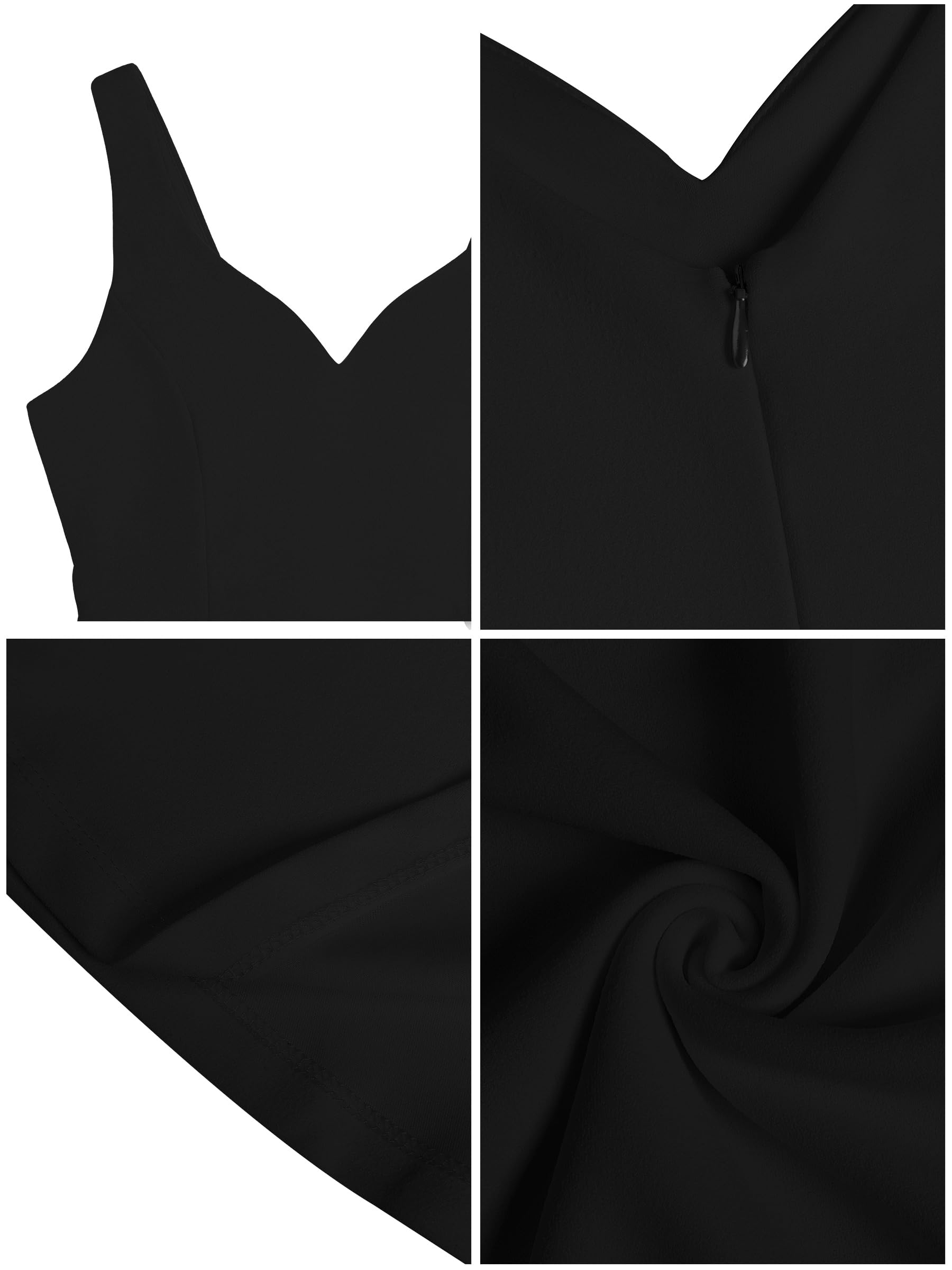 Missufe Damska sukienka koktajlowa, sukienka wieczorowa, sukienka letnia, sukienka mini, styl rockabilly, linia A, swing, elegancka sukienka