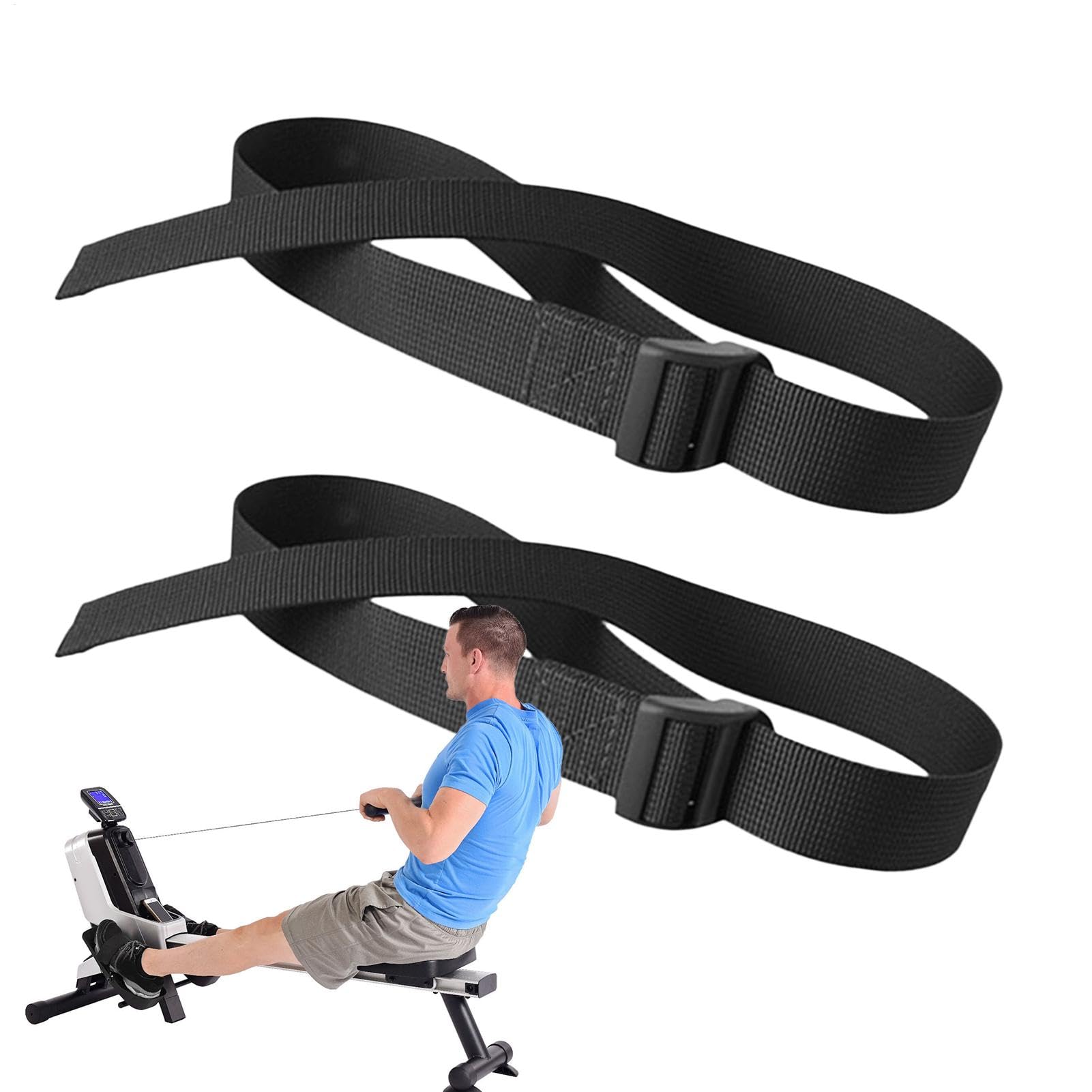 Pedalriemen für Ellipsentrainer – Verstellbare Fußriemen für Rudergeräte und Crosstrainer | Ersatz-Pedalriemen für Heimtrainer, Untertischgeräte und Heimfitnessgeräte