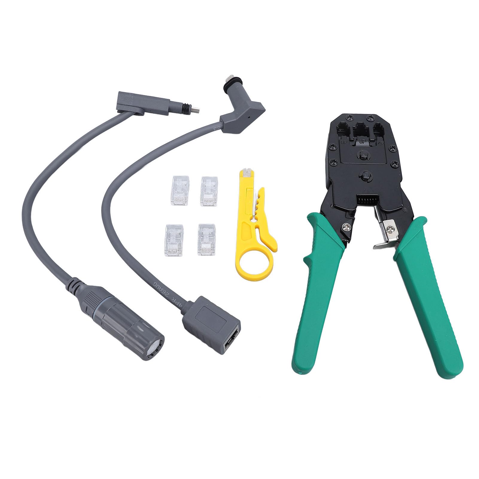 Jeffergarden Cavo Kit Adattatore SPX da Spina a RJ45, Connettore di Estensione Maschio Femmina per Router per Antenna Parabolica di Seconda Generazione, Connettori Ethernet Impermeabili, Accessori,
