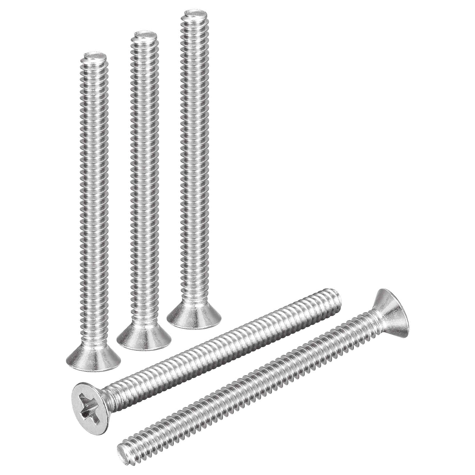 DTGN #4-40x1-1/8" Flat Head Machine Screws - 50PCS - Good for Electronics and Machinery - 304 Stainless Steel Phillips Countersunk Micro Machine Screws Bolts- Silver โ image 1