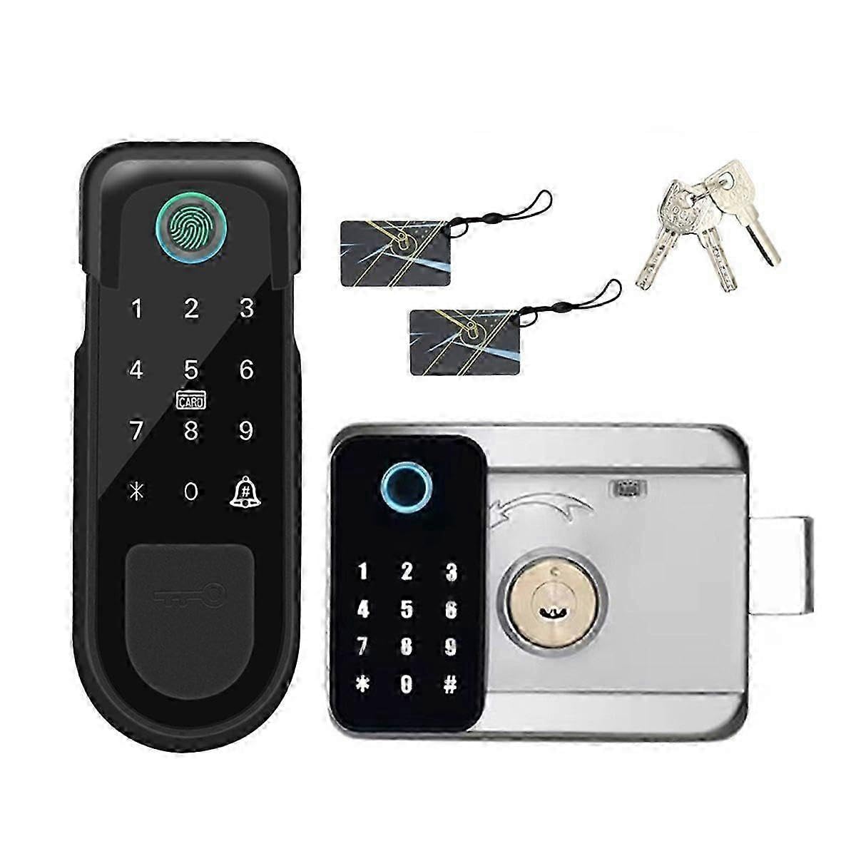 Joyhappst Image Color Fingerprint Home Lock For Tuya Bluetooth Door Lock Keyless Entry Fingerprint Tuya App Key