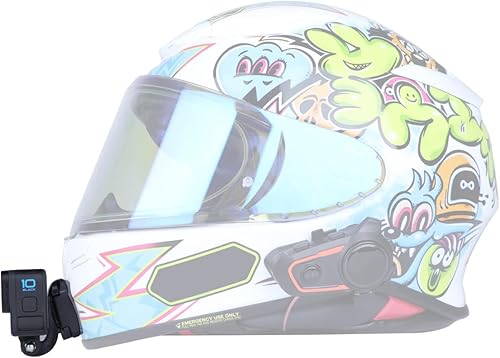 Soporte para casco de motocicleta con base curvada y almohadillas adhesivas para GoPro Hero 12 11 10 9 8 7 negro plateado blanco 6 5 4 Osmo especial