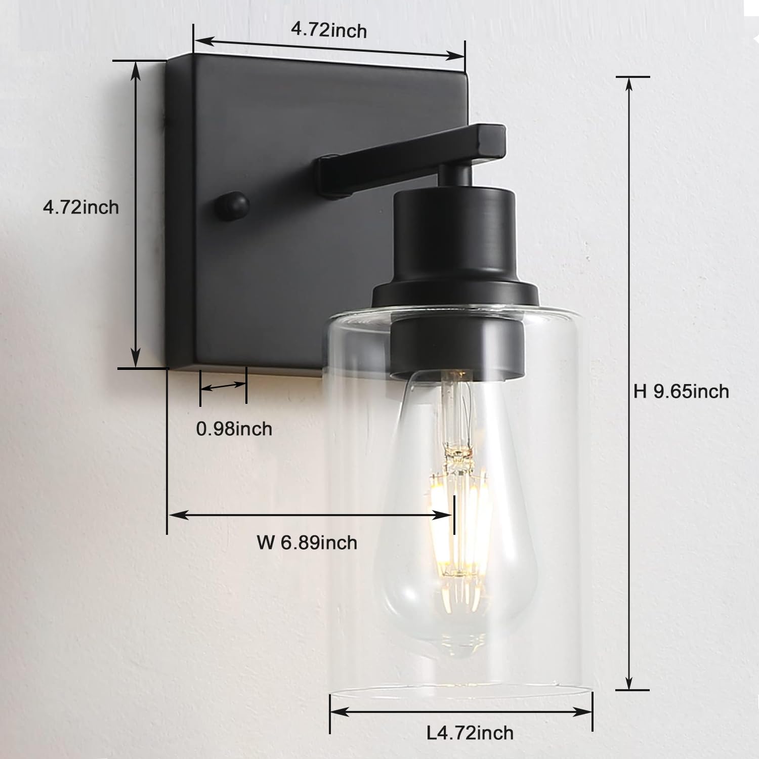 Prominence Home Fairendale 2-Light Soft Gold Bathroom Vanity Light With Clear Glass Shade