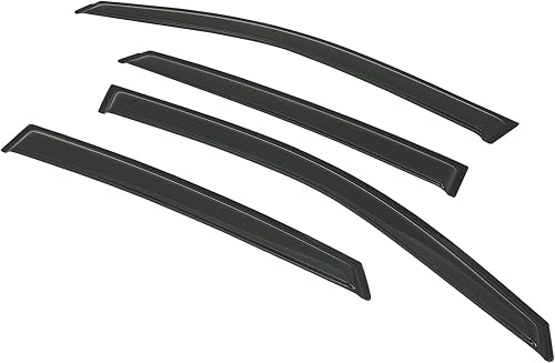 Miniatura 2 de ECCPP Deflectores de ventana solar aptos para Honda 2016-2020 para Deflectores Civic con cinta adhesiva, 4 deflectores negros para ventana de