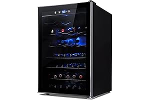 36 Bottle Champagne Chiller Beverage Refrigerator Glass Door Wine Fridge