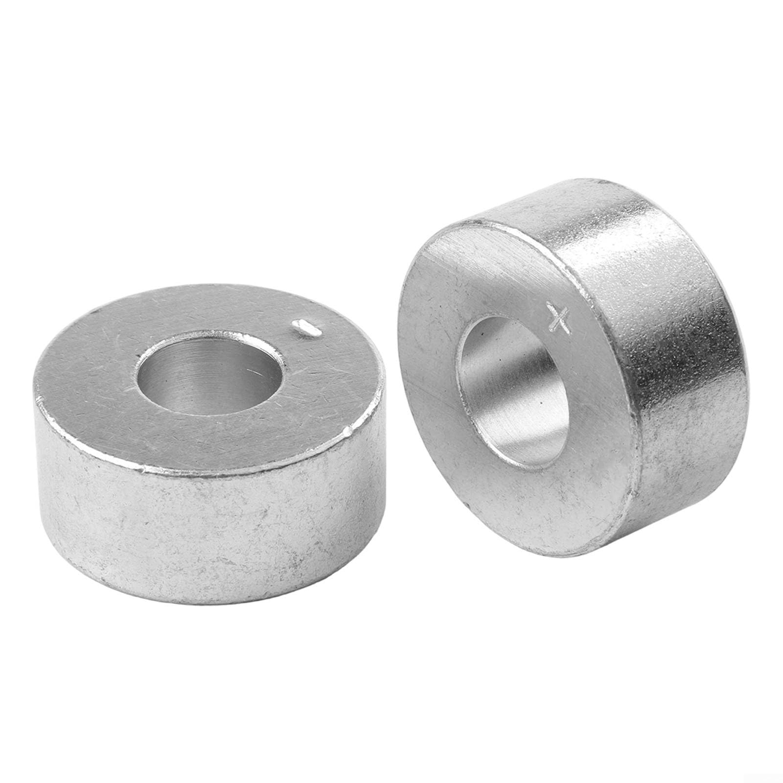 Set di 2 attrezzi per riparazione dei poli della batteria, per auto, manicotti in metallo, 16 mm e 18 mm, per la riparazione di connettori della batteria, argento