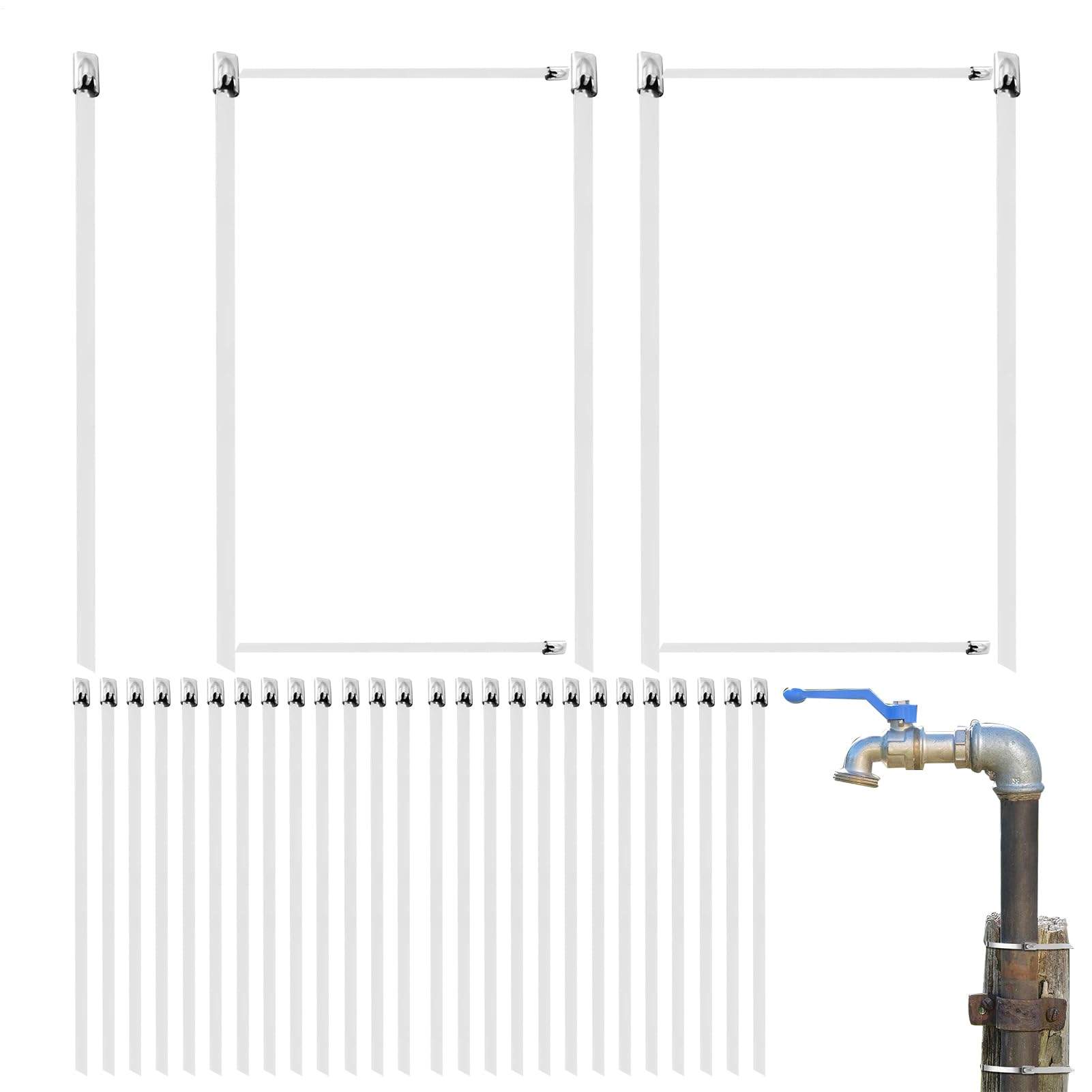 Attaches pour une utilisation en extérieur et gestion des cordons de jardin
