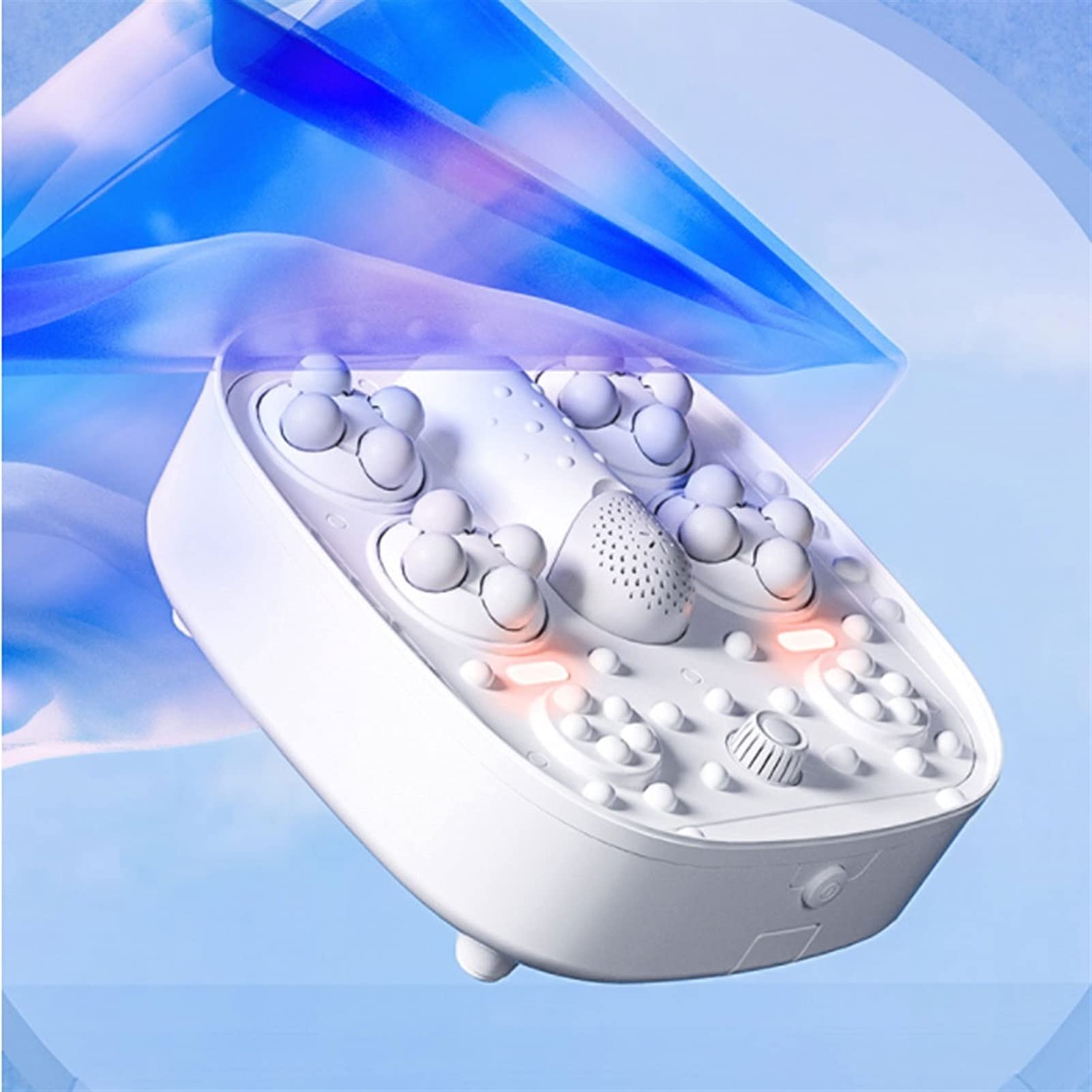 Massaggiatore per pediluvio pieghevole, pediluvio motorizzato con calore e massaggio, massaggiatore shiatsu per pediluvi con 4 vassoi per massaggi, alleviare il dolore muscolare ai piedi, adatto per