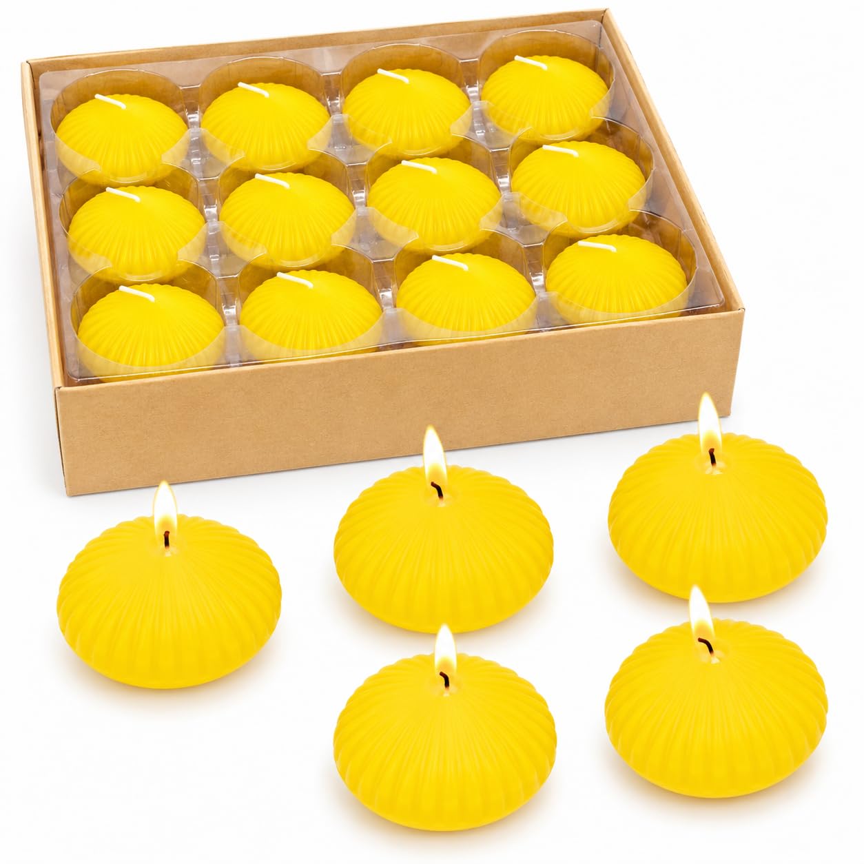 Amazon.com: Citronella Floating Candles for Cylinder Vases, 24