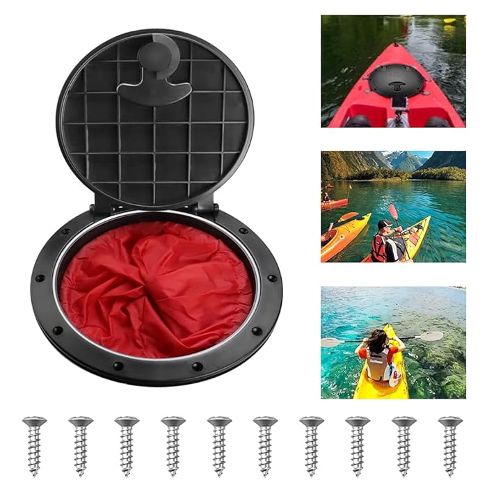 Buy EMAGEREN Deck Plate Kit 8 Inch Kayak Hatch Cover Pull Out Hatch