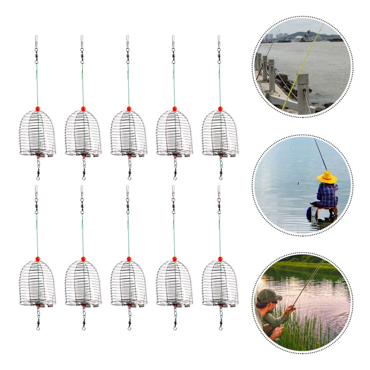 30stücke Edelstahl Bait Cage Für Karpfenangeln Robuster Futterkorb Für Effektives Angeln Langlebige Konstruktion Einfaches Bait-Management Perfektes Zubehör Für Angelfans