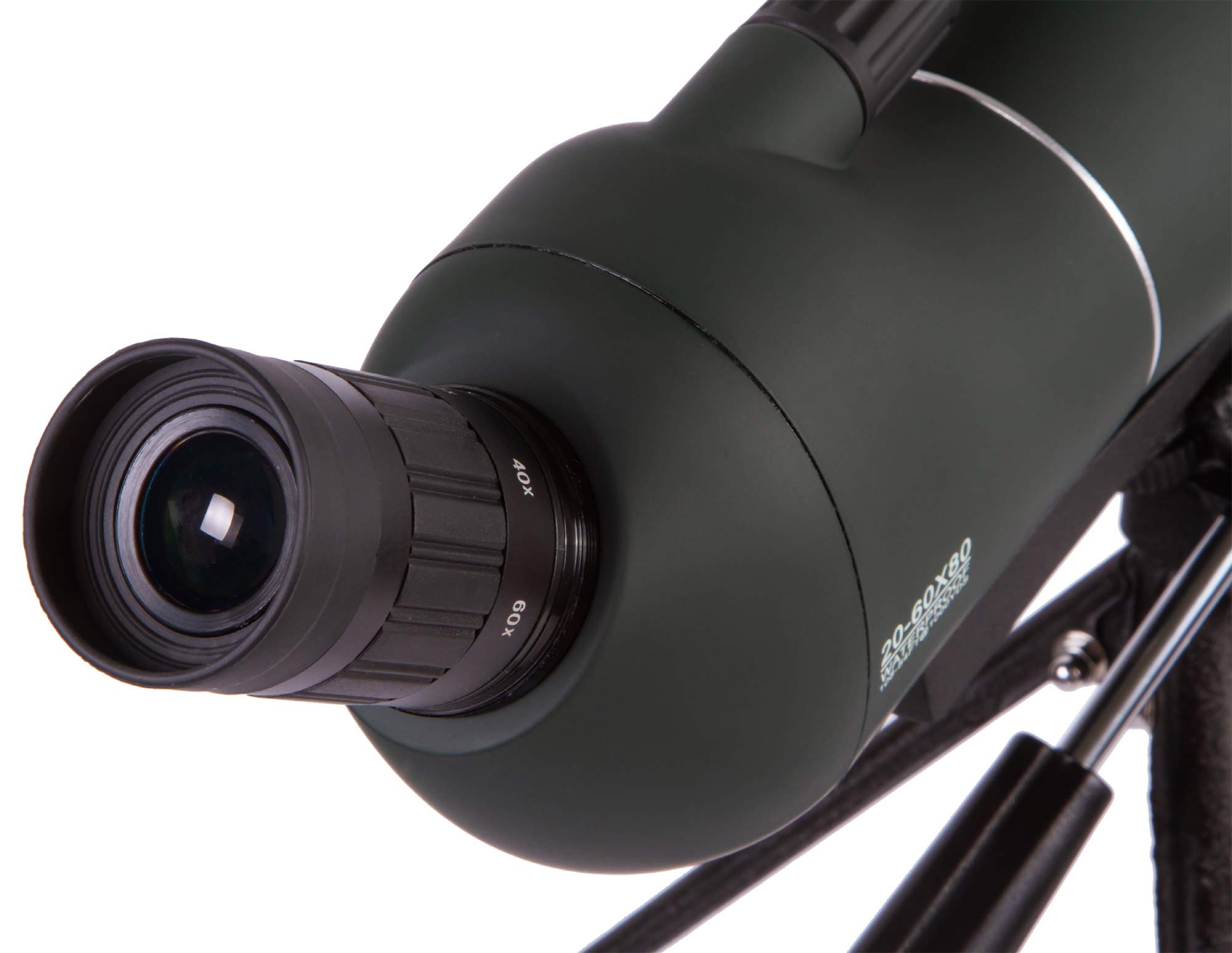 Catalejo Portátil Levenhuk Blaze Base 80 con Óptica de Vidrio BK-7, Trípode Metálico de Mesa y Estuche, para Observar la Vida Silvestre, y Paisajes Urbanos y Naturales