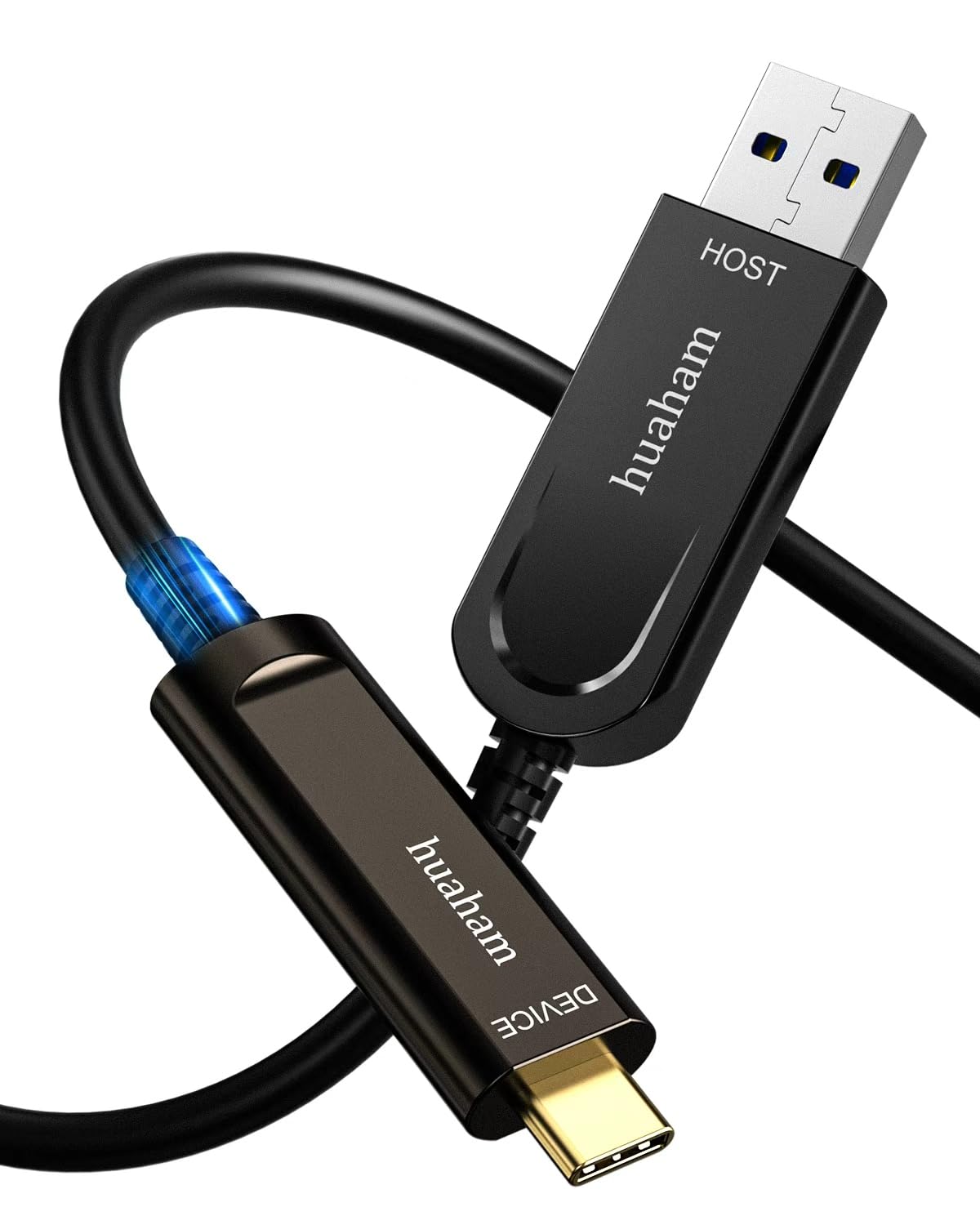 Glasfaser USB A auf USB C Kabel 20M, USB 3.2 10Gbps Datenübertragung über große Entfernungen USB C Verlängerungskabel für VR, Kamera, Mini-PC, Laptop, Webcam, Drucker und Mehr