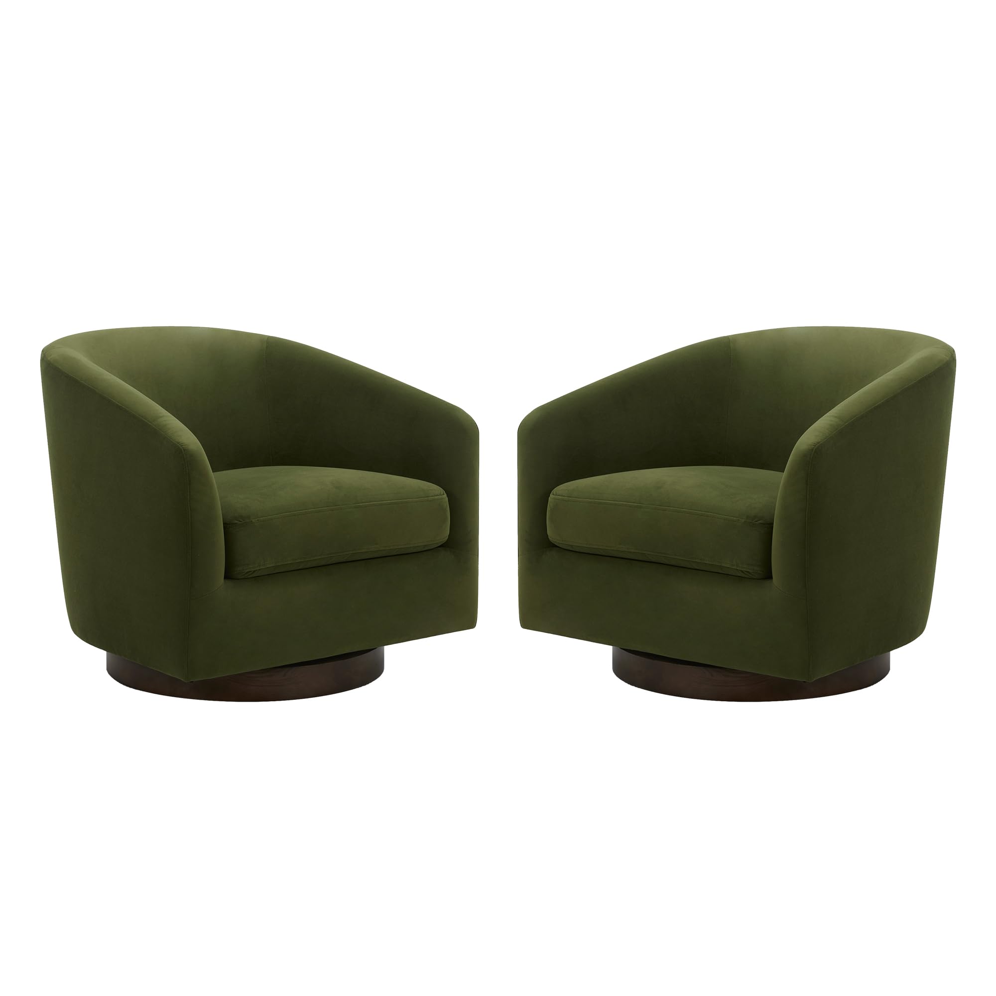 CHITA Swivel Velvet Barrel Chair
