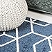 JONATHAN Y SEU101H-8 Tumbling Blocks Modern Geometric Indoor Area-Rug Contemporary Casual Easy-Cleaning Bedroom Kitchen Living Room Non Shedding, 8 X 10, Navy/White,JSEU101H8