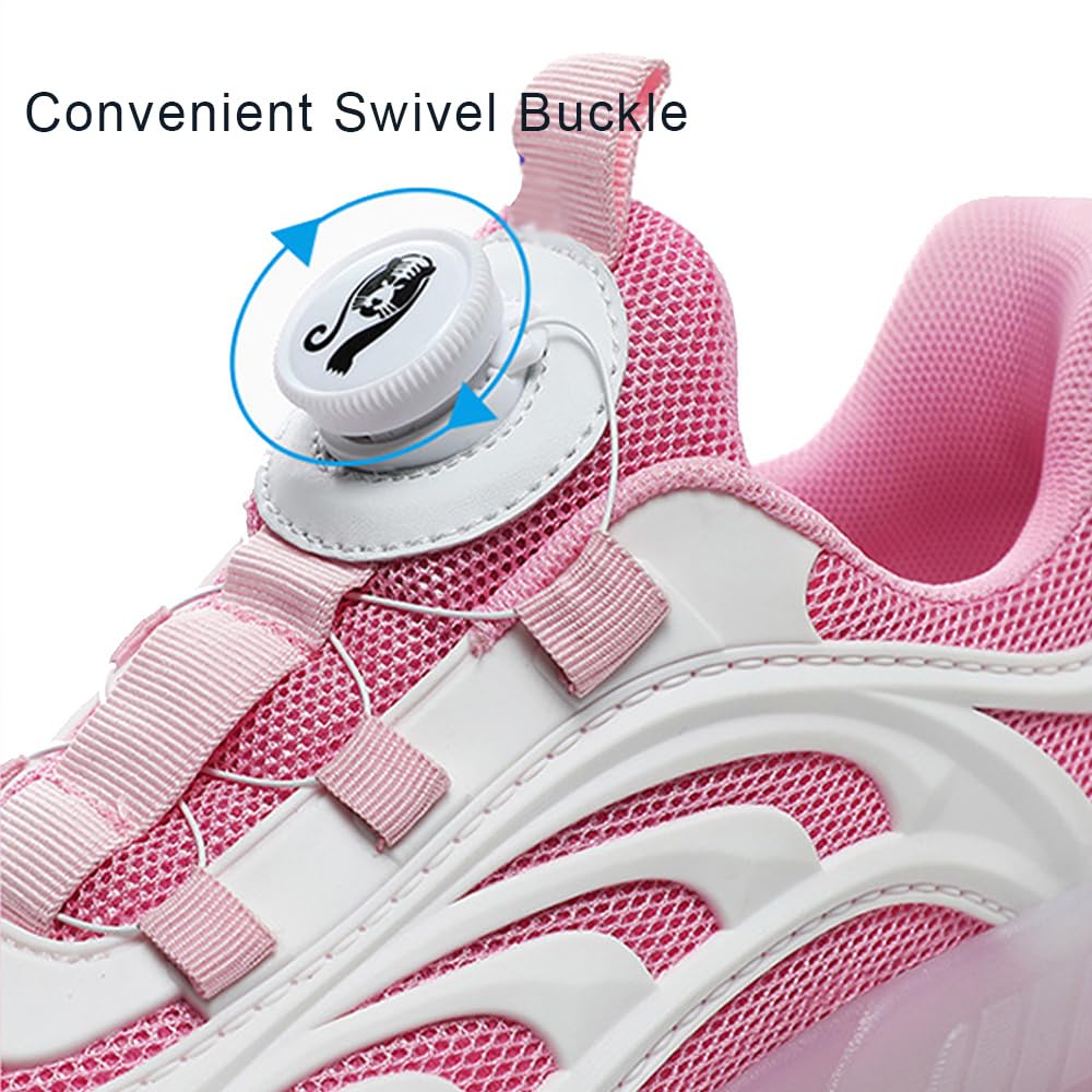 Mateju Scarpe con Rotelle da Bambino Bambina Scarpe da Skateboard Scarpe Sportive a 4 Ruote Rimovibili, Multiuso Splendente Sneaker Scarpe da Ginnastica Pattini per Bambini Adulti