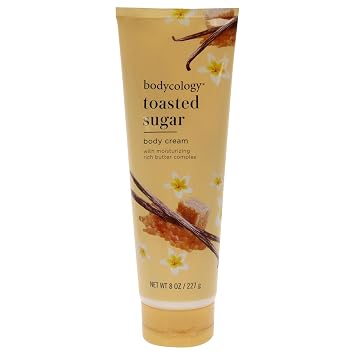 Bodycology Moisturizing Body Cream for Women, Toasted Sugar, 8.0 Ounce, Packaging May Vary