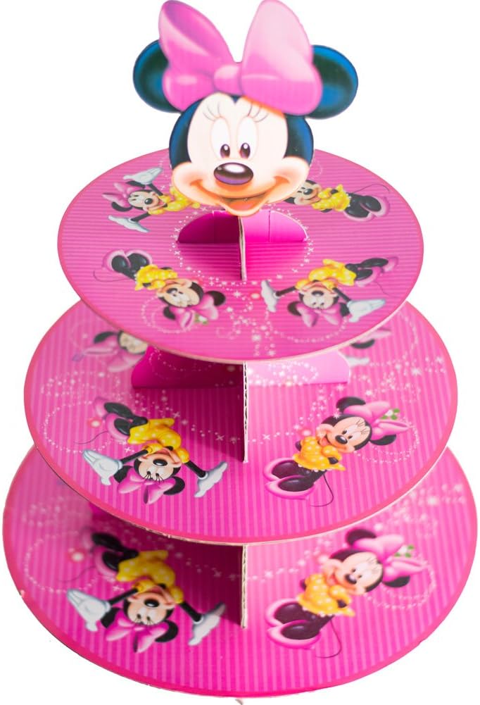 BETOP HOUSE Cute Round Minnie Mouse Dessert Muffin Cupcake Holder Cupcake Stand