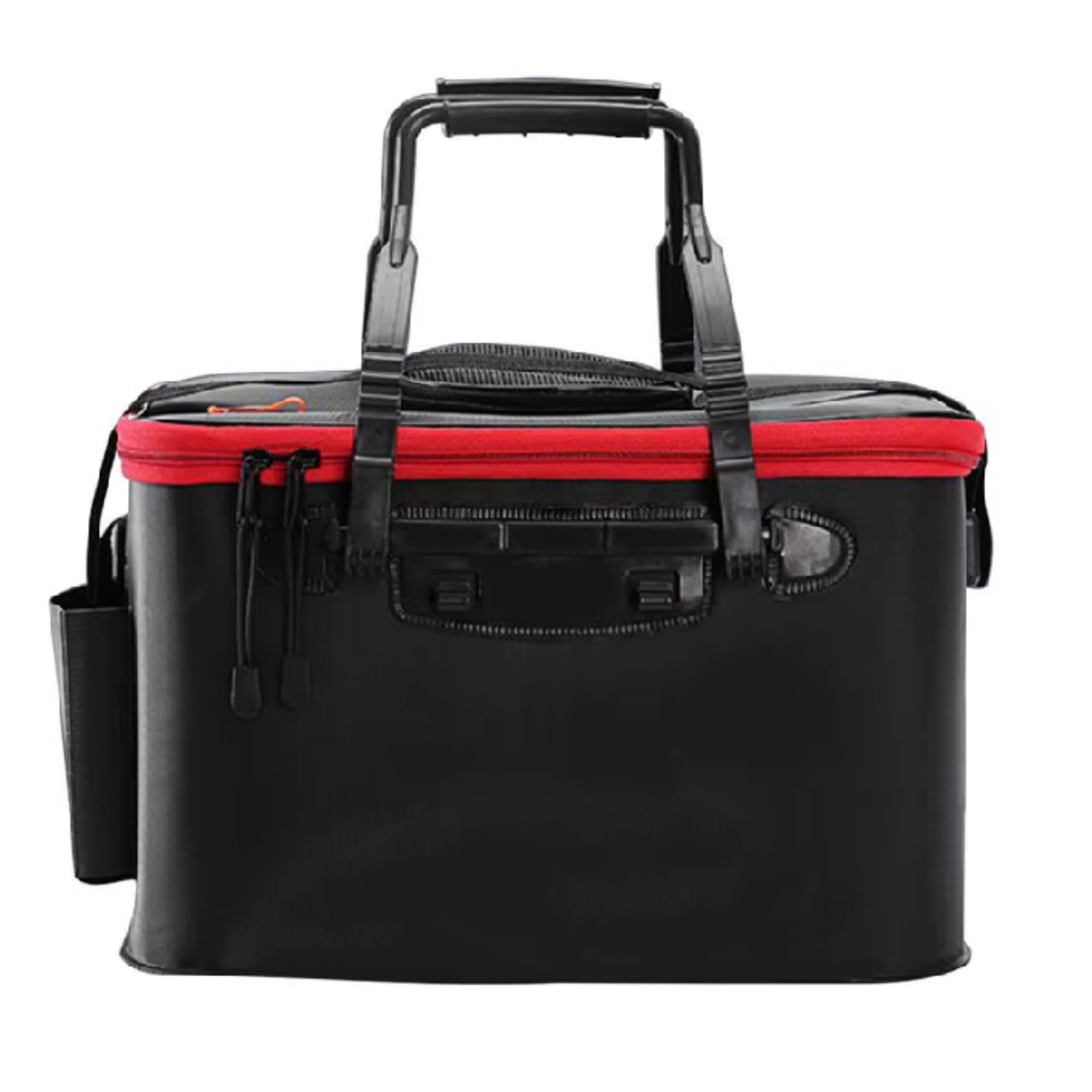 Secchio da Pesca Pieghevole – Capacità 28 L, Impermeabile, Con Foro per Aeratore, Tasche Laterali, Design Salvaspazio, 45×26,5×23,5 cm | RIBETINA