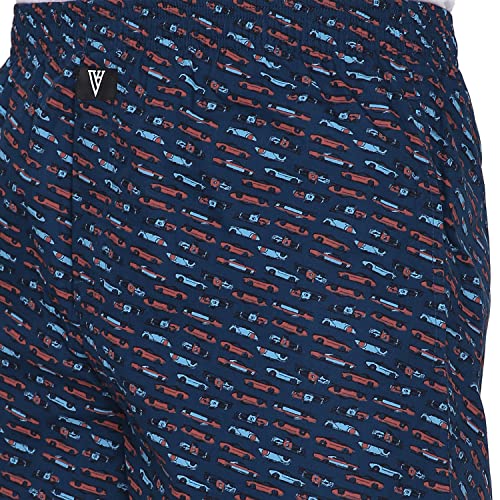 Image of Van Heusen Men Boxer Shorts- Pack of 2 | 100% Mercerized Cotton for Softer handfeel | Relaxed Fit | Dual Pockets | Superior Lustre | Slide Slits for Extra Ease of Movement | Fun Prints | Style 10112