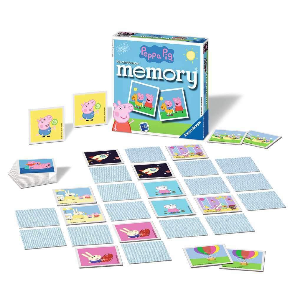 Ravensburger memory Peppa Pig, Gioco Memory per Bambini, Età Consigliata 4+, 2-8 Giocatori, Gioco di Memoria