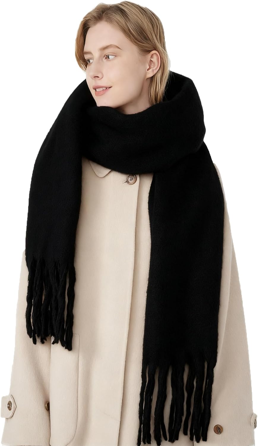 Oversized Winter Scarf for Women, Warm Thick Chunky Blanket Scarves, Soft Cozy Cashmere Feel Shawl Wrap Cold Weather