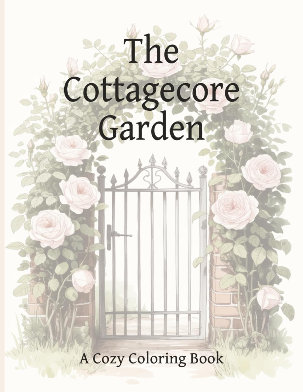 Cottagecore Coloring Book - The Cottagecore Garden: A Cozy Coloring Book for Stress Relief and Mindfulness - 35 Floral & Cottage Inspired Illustrations with Positive Affirmations for Moms and Teens