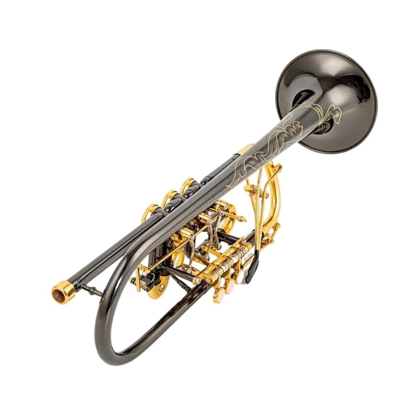 Trombe Tromba in SIB Si Bemolle Chiave Piatta in Ottone Strumenti Musicali A Tromba Professionali con Custodia in Pelle