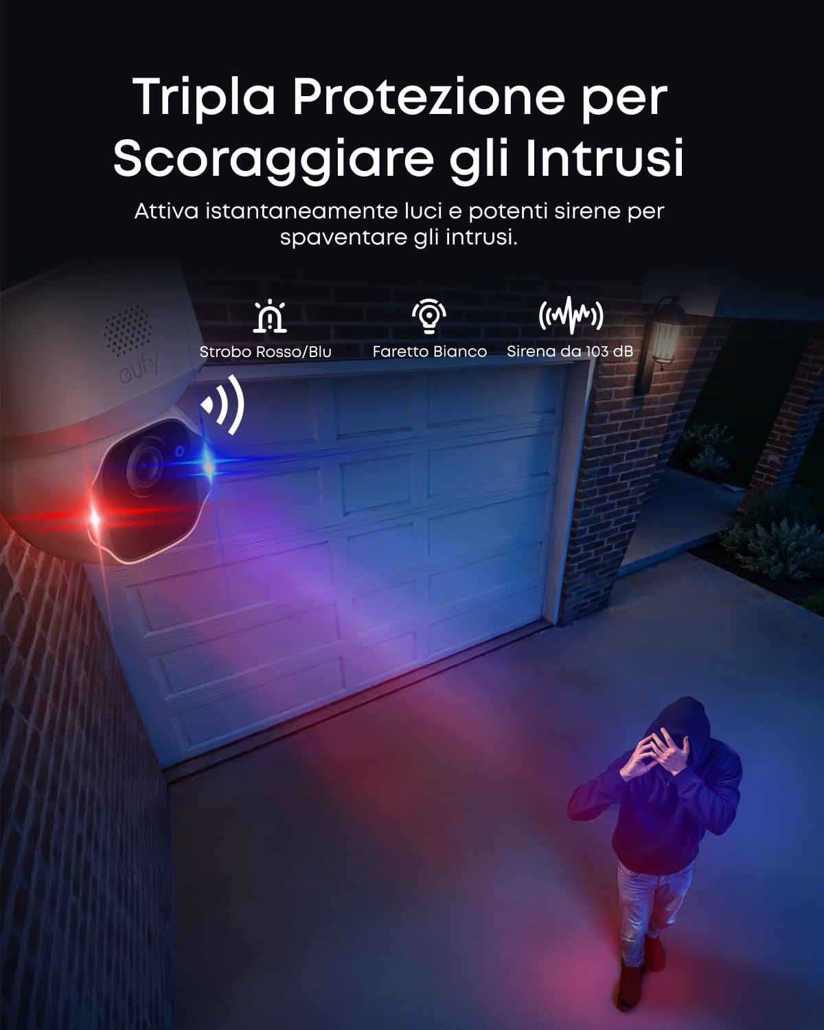 eufy Security SoloCam E42 (HomeBase S380) kit di 2 telecamere, telecamera wireless 4K esterna, energia FV, rilevamento moto AI, strobo, pan e inclinazione, riconoscimento facciale, spazio fino a 16 TB