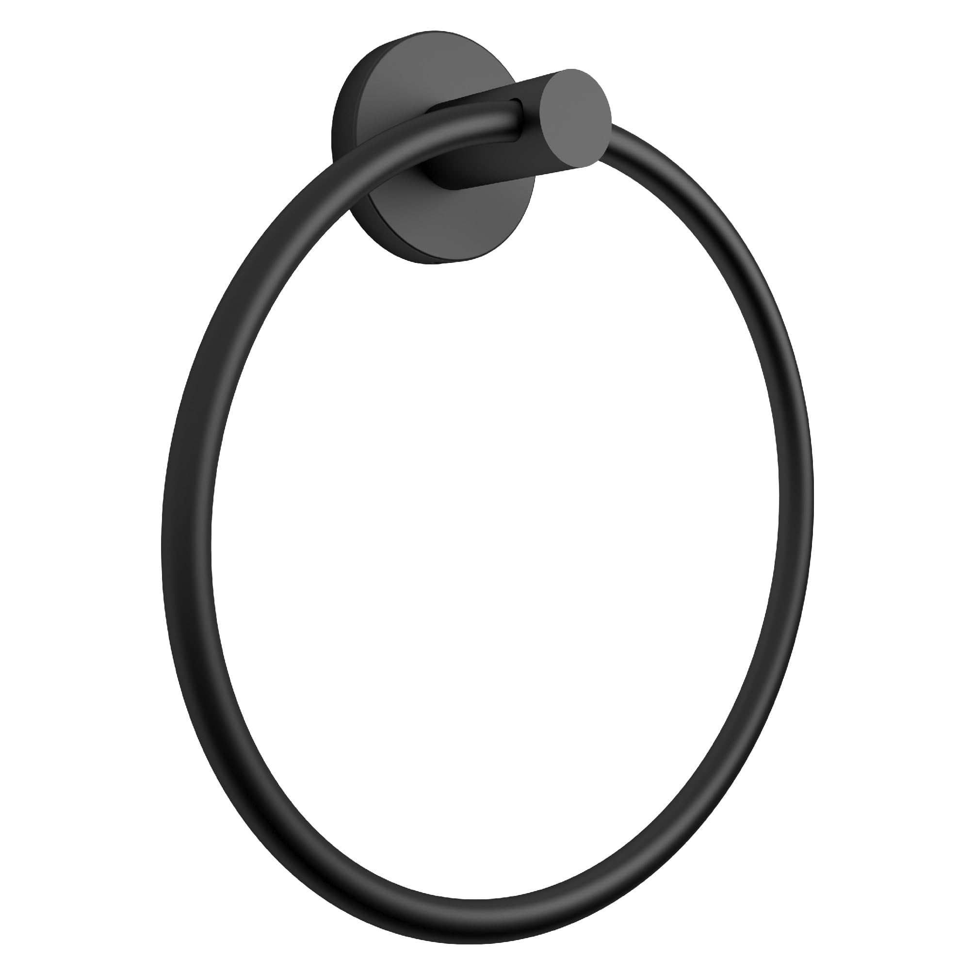 Porte-serviette anneau Gedy Felce Plus noir mat en acier inoxydable pour hôtel et spa