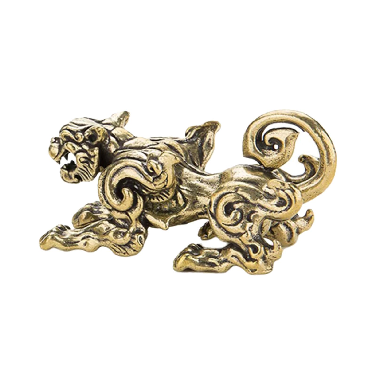 Solid Brass Killin Figurine Miniature Traditional Chinese Auspicious Mythical Creature Decoration Home Office Desk Gift Solid Brass Giraffe Decor