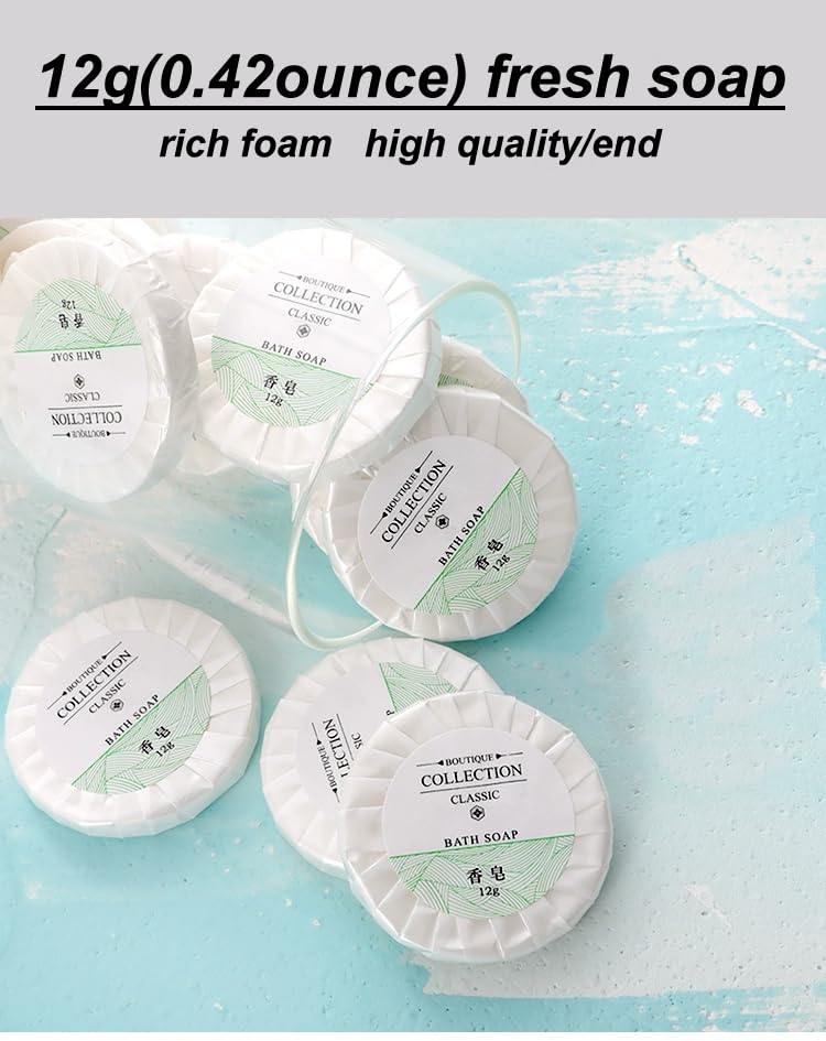 Travel Hotel Supplies Small 12g(0.42o.z) Soap Beauty Cleaning Body Rich Foam Fresh Fragrance Pack of 20