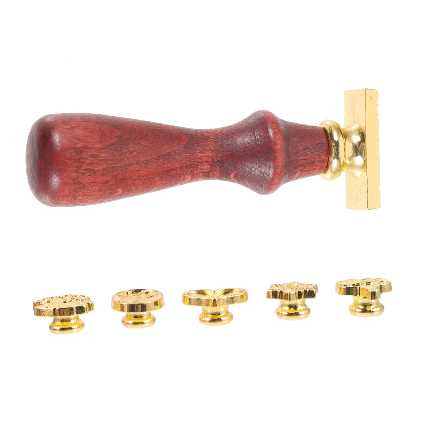 NUOBESTY 5 Sätze Retro Holzgriff Wachs Siegelstempel Set mit Vintage Wachssticks für Einladungen Briefe und Diy Bastelprojekte Elegante Versiegelung für Besondere Anlässe